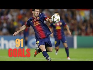 Lionel Messi - all 91 goals in 2012