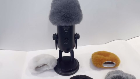 Pop Filter/Windscreen Muff for Blue Yeti and Yeti Pro Microphones, Furry Mic Cover Foam, Gaming Mic Pop Filter Isolation Windshield for Yeti X/Nano/AM8/Solocast/K66 and More USB Mics