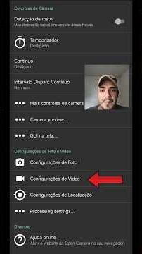 OPEN CAMERA CONFIGURAÇÃO DE VÍDEO #celular #camera #video #youtube