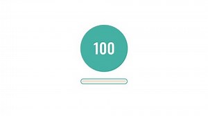 Circular Wave Loading Animation in Deep Teal Sea color Concept, Modern filling loop icon on the white background
