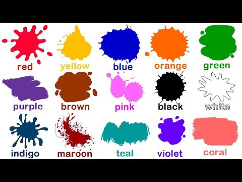 50 Color Names in English and Chinese | 50 種顏色的英文和中文