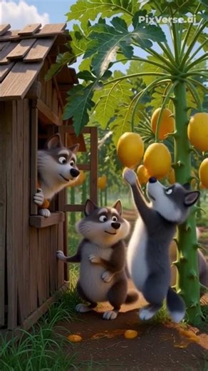 “Farmer vs Wolves 🐺 | Funny Papaya Farm Story | 3D Cartoon Shorts”