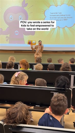 Ninja Life Hacks on Instagram: "This is a snippet of the story of Ninjas Go Through a Ninja Warrior Obstacle Course. Right before this, the students and I went through some brain exercises including how to fail forward and growth mindset statements with the power of yet. #growthmindset #powerofyet #kidsbooks #authorvisit #librarian #mediaspecialist"