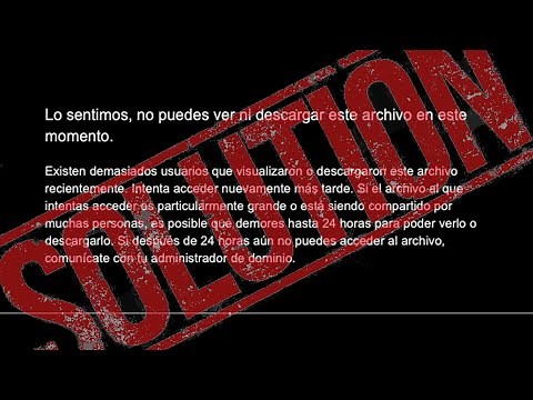 Easy solution "You cannot view or download this file at this time" November 2020