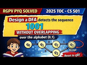 Design a DFA to detect 1001 without the overlaps of alphabet over {0,1}