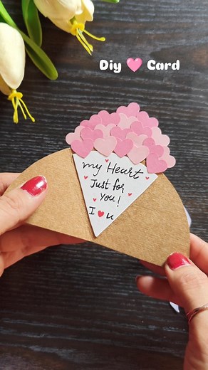 78K views · 14K reactions | Diy 勺 Card #reels #diy #easy #crafts #handmade #gift #kidscrafts #artist #art #surprise #cards #cardmaking #lovecard #heartcards #gf #bf | Kajal's Creative Corner | Facebook