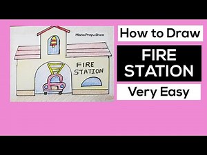 How to Draw a Fire Station Easy | Drawing of Fire Station Step by Step Easy | Drawing Tutorials