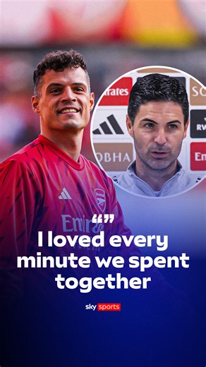 171K views · 6.8K reactions | Mikel Arteta says he will be eternally grateful for Granit Xhaka 﫶 | Sky Sports Football | Facebook