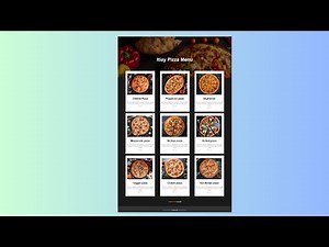Restaurant Website Card Design HTML CSS | Menu Section