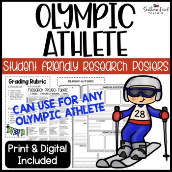 Olympic Athlete Research Writing Organizer Informational Report Template Project