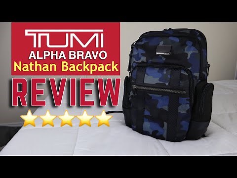 Tumi Alpha Bravo Nathan Expandable Backpack REVIEW | Camo Blue | Unboxing | Close Up Details
