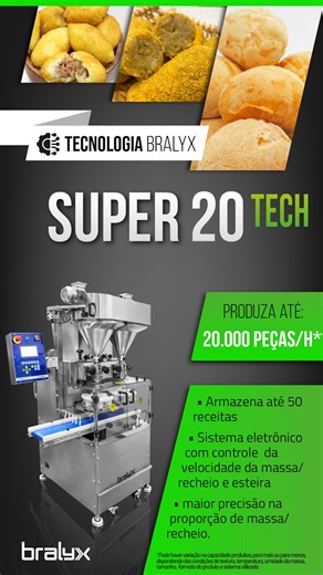  Eleve sua produção com a SUPER 20.0 TECH da Bralyx! Com capacidade...
