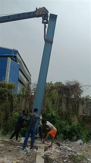 single column erection with hydra 🧿🧿#youtube #youtubevideo #ytshorts #vlog