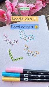 90K views · 2.9K reactions | Simple floral corners  Save for later ❤ enjoy  . . . . . #floralcorner #floraldesigns #bulletjournalideas #journalreels #colorfulaesthetic #colouraesthetic #drawingvideo #artprocessvideo #artvideos #artreel #artoninstagram #instagramart #bulletjournalinspiration #colormehappy | Artsybeats | Facebook