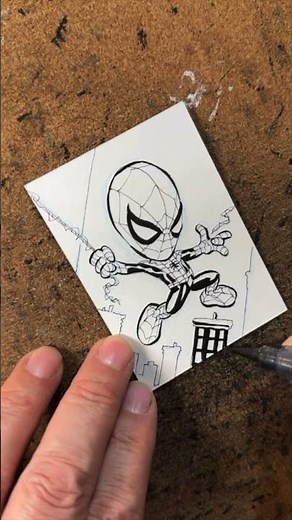 #61 How to Draw Chibi Spider-Man like a Comic Artist Pro #art #marvel