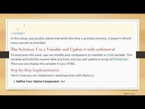 Creating a Timer with Alpine.js and Time Intervals