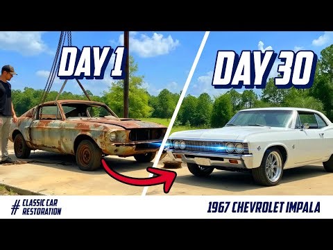 ASMR Car Restoration: 1967 Chevrolet Impala Full Rebuild with Satisfying Sounds