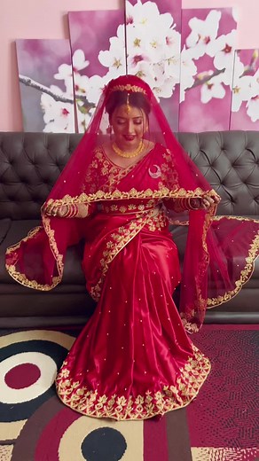 Nepali Bridal Saree Set for Wedding Ceremony