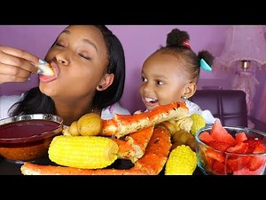 HUGE KING CRAB LEGS + SPICY CAJUN SEAFOOD MUKBANG EATING SHOW 먹방 | QUEEN BEAST