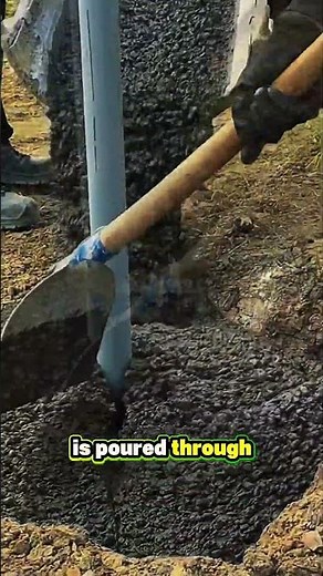 Professional construction process for installing fence posts.