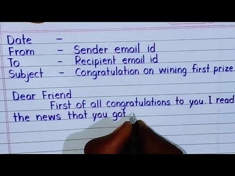 Email writing format || Email to friend || How to write email || Email writing with example/sample