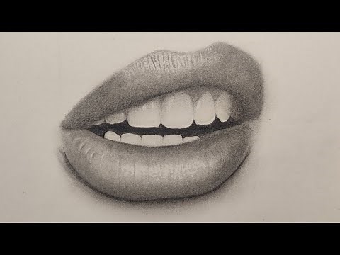 how to draw lips with pencil | draw lips for beginners
