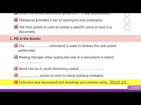 Computer Class 2 | Chapter 3: Working of a Computer | Exercise