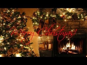 Merry Christmas! Christmas Tree with Fireplace + Xmas Song HD 4k