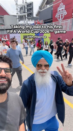 I took @PapaSidhu to his first FIFA World Cup game 🏆⚽️ @HisenseCA