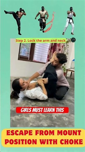 Ground Self-Defense for Women: Choke Escape #Shorts #martialarts #mma #karate #selfdefense #boxing