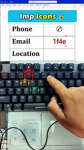 Shortcut Magic: Draw Phone, Email & Location Icons in Word #keyboard #tips #word