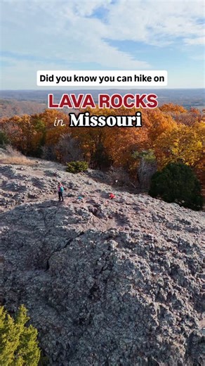 🪨 This hike really rocks! ⠀ ⠀ 🪨 One of the best Missouri hikes with amazing rock formations can be found at 𝗛𝘂𝗴𝗵𝗲𝘀 𝗠𝗼𝘂𝗻𝘁𝗮𝗶𝗻 𝗡𝗮𝘁𝘂𝗿𝗮𝗹 𝗔𝗿𝗲𝗮 🪨 Less than 90 minutes from St. Louis, this is a bucket list Midwest hike! ⠀ 🪨A moderate hike of less than a mile each way takes you to the summit with panoramic views and rugged rocks to explore. This is a great St. Louis area family hike! ⠀ ⠀ 🪨Known as the Devil's Honeycomb, these rare formations made from cooled lava are actuall