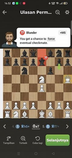 chess.com Indonesia damiano gambit #checkmate #chesscom