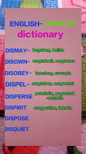 English Tagalog dictionary #englishtagalog