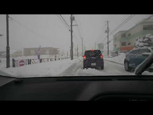 2024年2月27日 積雪44cm 大雪の八戸市 通勤時間 車載動画