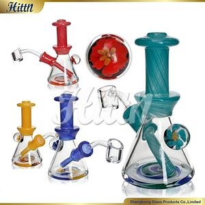 [Hot Item] Wholesale 5 Inches Mini Beaker Oil DAB Rig Crack Pipe Glassware Hookah 14mm Joint Glass Smoking Water Pipe