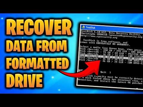 Recover Data from a Formatted Drive using TestDisk