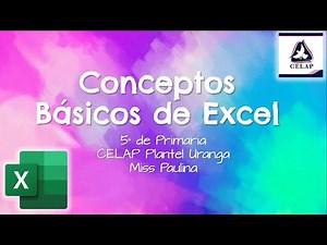 Conceptos Básicos de Excel - 5° de Primaria