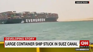 182K views · 257 reactions | A large container ship remains stuck in Egypt's Suez Canal, blocking other vessels from moving in both directions and sparking a traffic jam in one of the most important waterways in the world. John Vause and John Defterios report. https://cnn.it/3cdGmNo | CNN Replay | Facebook