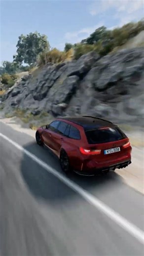 Beamng Drive BMW G21 Touring Crash #beamng #beamngdrive #shorts #ytshorts #carcrash