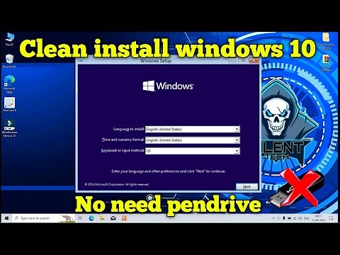 windows 10 clean install without usb | how to install windows 10 without cd or usb