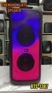 Kts Flame Light Speaker With Wireless Microphone Bt Wireless Karaoke Party Speaker Portable Dual 10 Inch 1387 Outdoor Mp3 Player