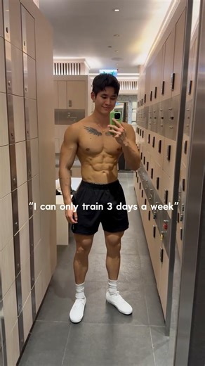 Oliver Cheung on Instagram: "Only got time to train 3x per week? Here’s a simple program for you to maximise efficiency and optimise muscle growth Save this training plan to spend less time in the gym and gain more result on your body 🗣️ #fitness #trainingprogram #gymroutine #gym"