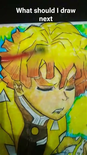 #demonslayer zenitsu art #kimetsunoyaiba