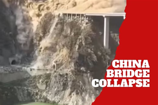 WATCH: Massive bridge collapse in China's Sichuan province sends structure plunging into river