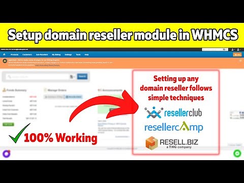 How To Resell Domain Names With Reseller Club & WHMCS | How To Setup Any Domain Reseller On WHMCS