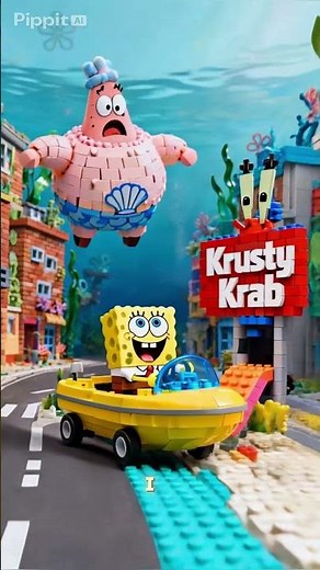 LEGO SpongeBob Can't Handle a Car #lego #spongebob #animation