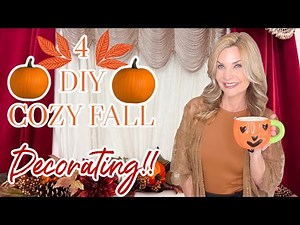 🍁NEW! 4 DIYS COZY FALL DECORATING~ FALL BEDROOM + RECIPE 🍁 I Love Fall ep 2 Olivia's Romantic Home