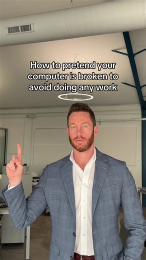 Pretend your computer is broken #worklife #officelife #workhumor | computer