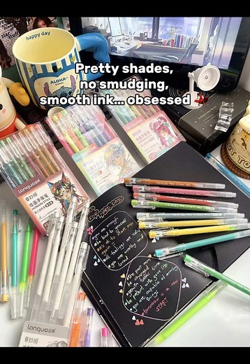Muted Gel Pens — 9-Color Set for Smooth, Precise Writing
